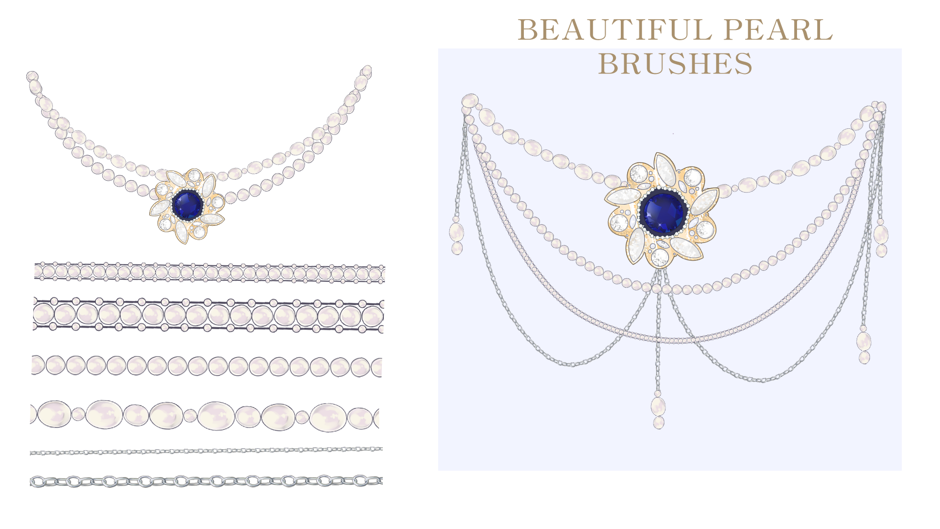 Romance Pearl Necklace Brush
