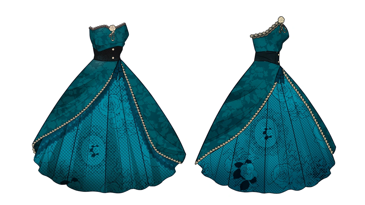 Emerald Teal Dress Template - Product Specifications and Info