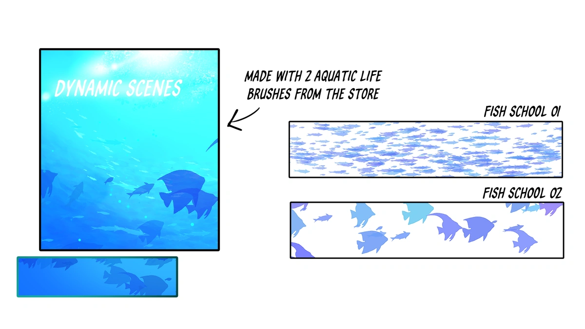 School of Fish Brush 02 - Product Specifications and Info
