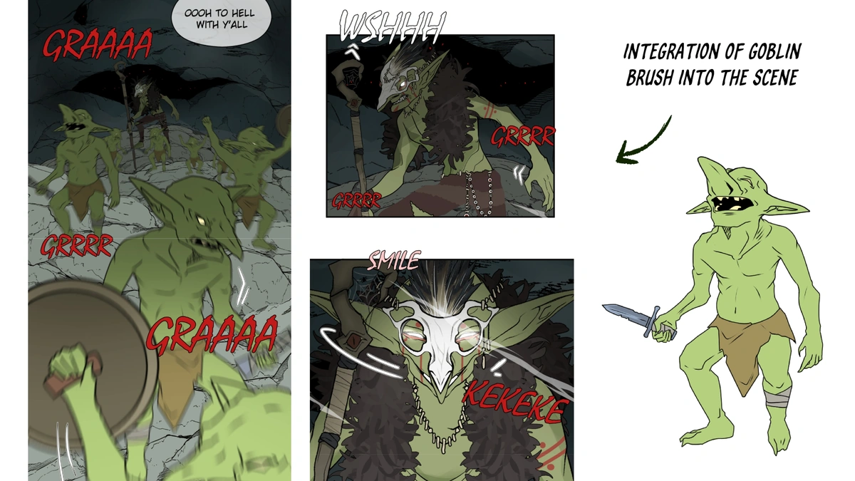 Fantasy Monster Goblin Brush - Product Specifications and Info